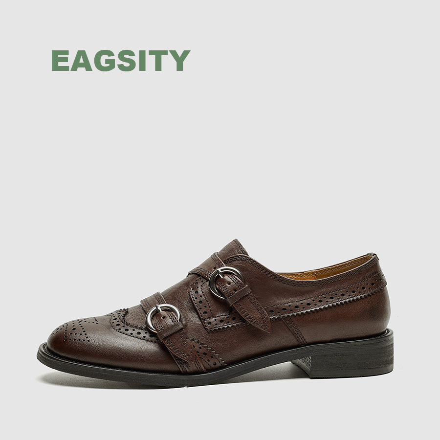 Oxford Lace Up Women - EAGSITY Cow Leather british style women's