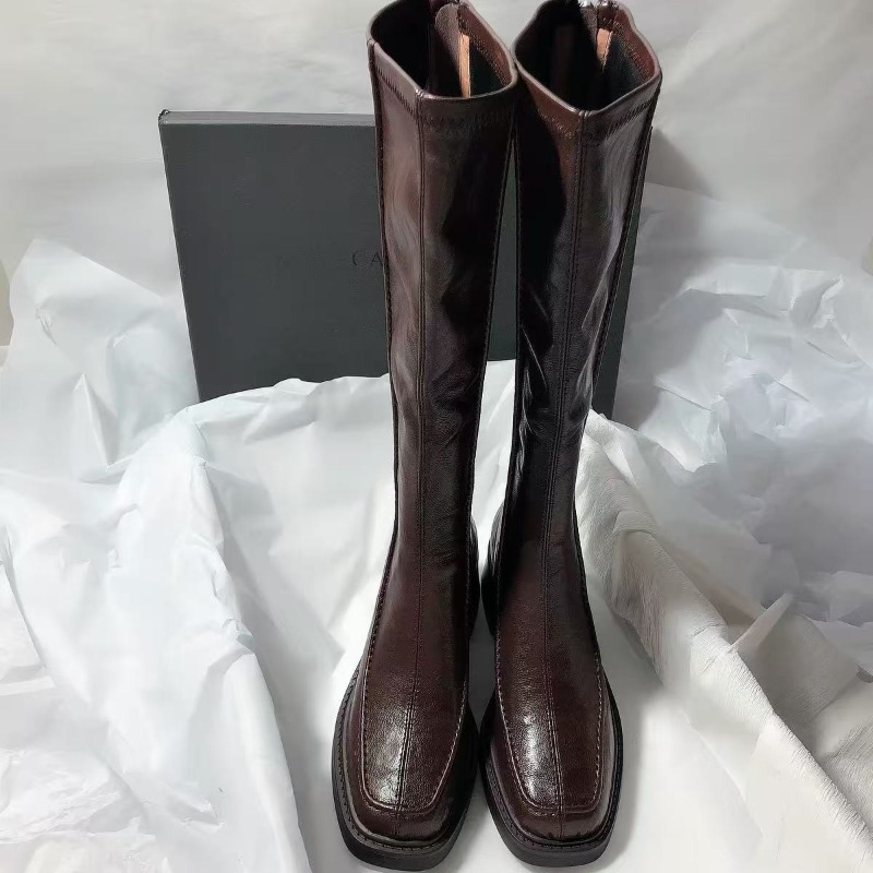 Round-toe Thick-soled Long Boo - огляд і ціна Knee High Boots Women
