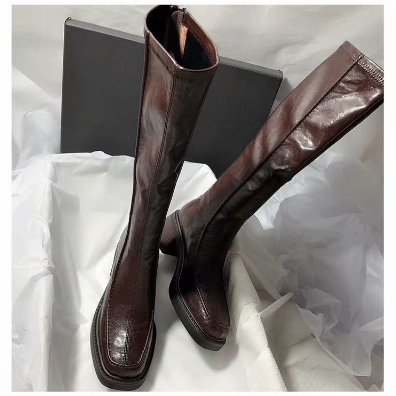 Round-toe Thick-soled Long Boo - огляд і ціна Knee High Boots Women