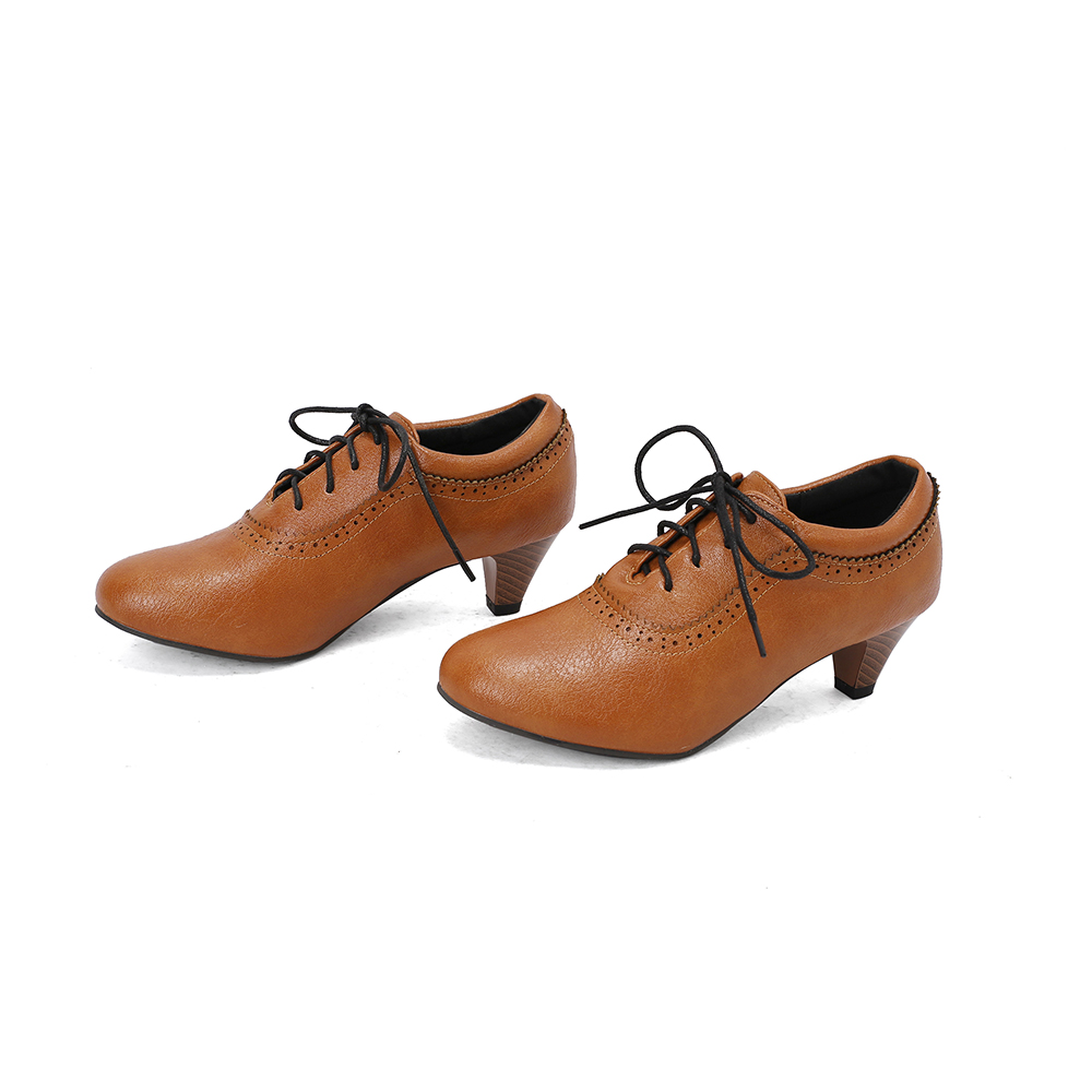 New Breathable Brown Yellow Wo - огляд і ціна Oxford Lace Up Women