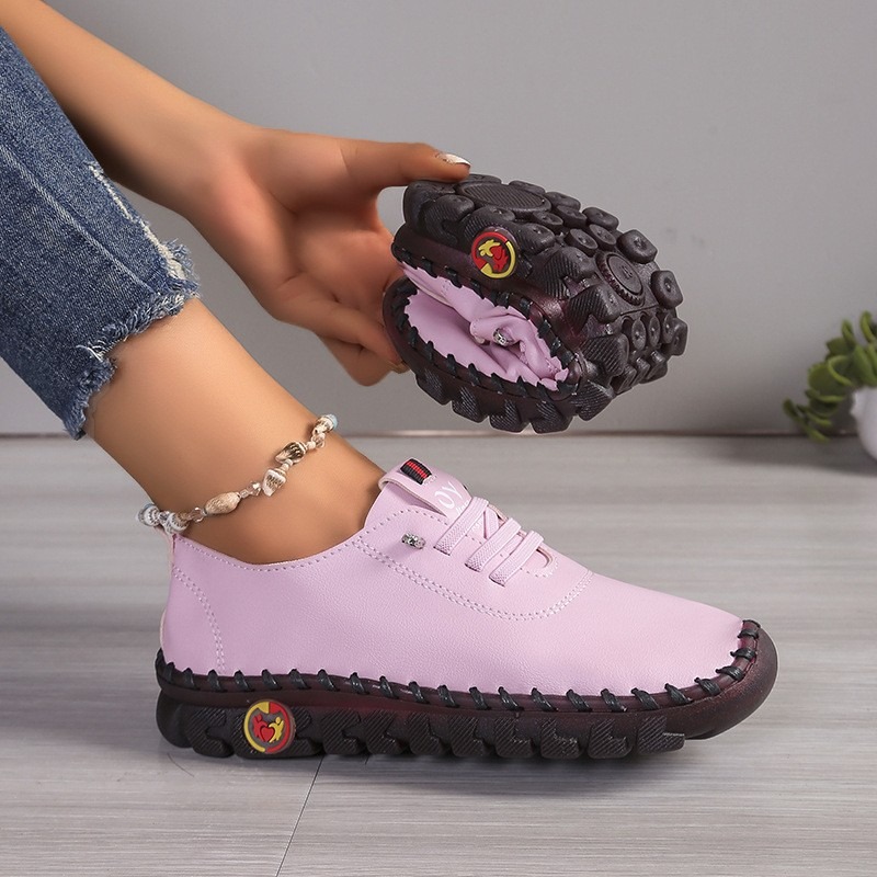 Women Leather Casual Shoes Lac - огляд і ціна Oxford Lace Up Women