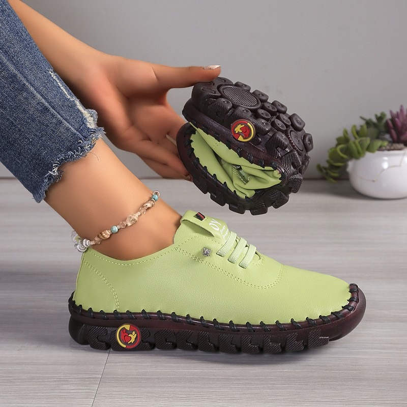 Women Leather Casual Shoes Lac - огляд і ціна Oxford Lace Up Women