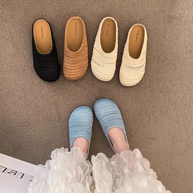 Women Raffia Woven Mule Slippe - огляд і ціна Mule Slip On