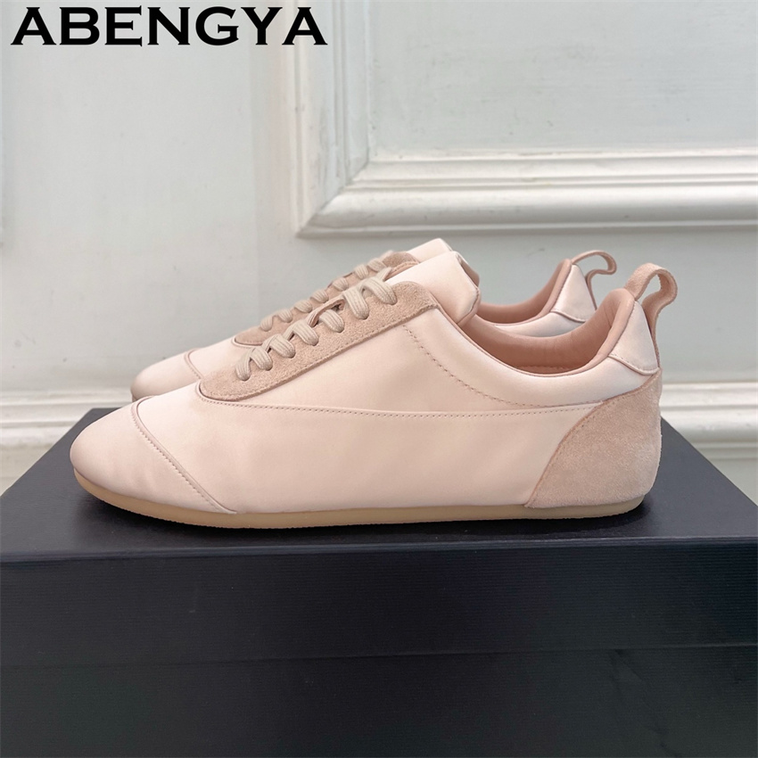 Pink Satin Round Toe Lace Up C - огляд і ціна Oxford Lace Up Women