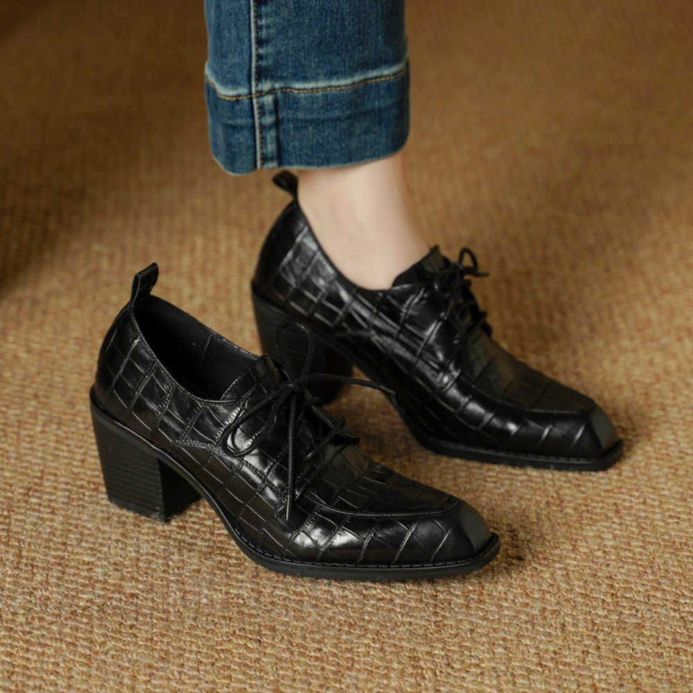 Women's Shoes Real Leather 202 - огляд і ціна Oxford Lace Up Women
