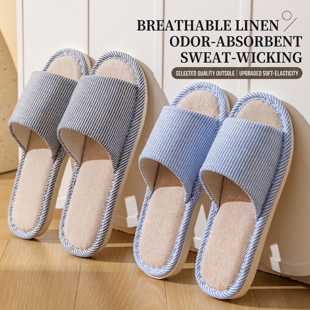 Breathable Flax Linen Slippers - огляд і ціна Mule Slip On